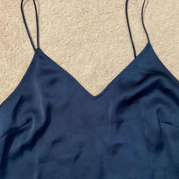 Aritzia Silk Blue Dress - Picture 2 of 4